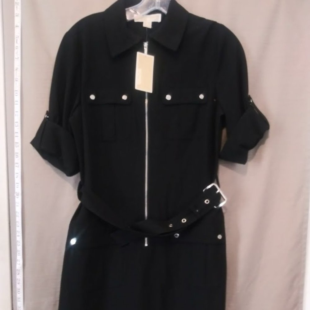Michael KORS black zipper fall dress